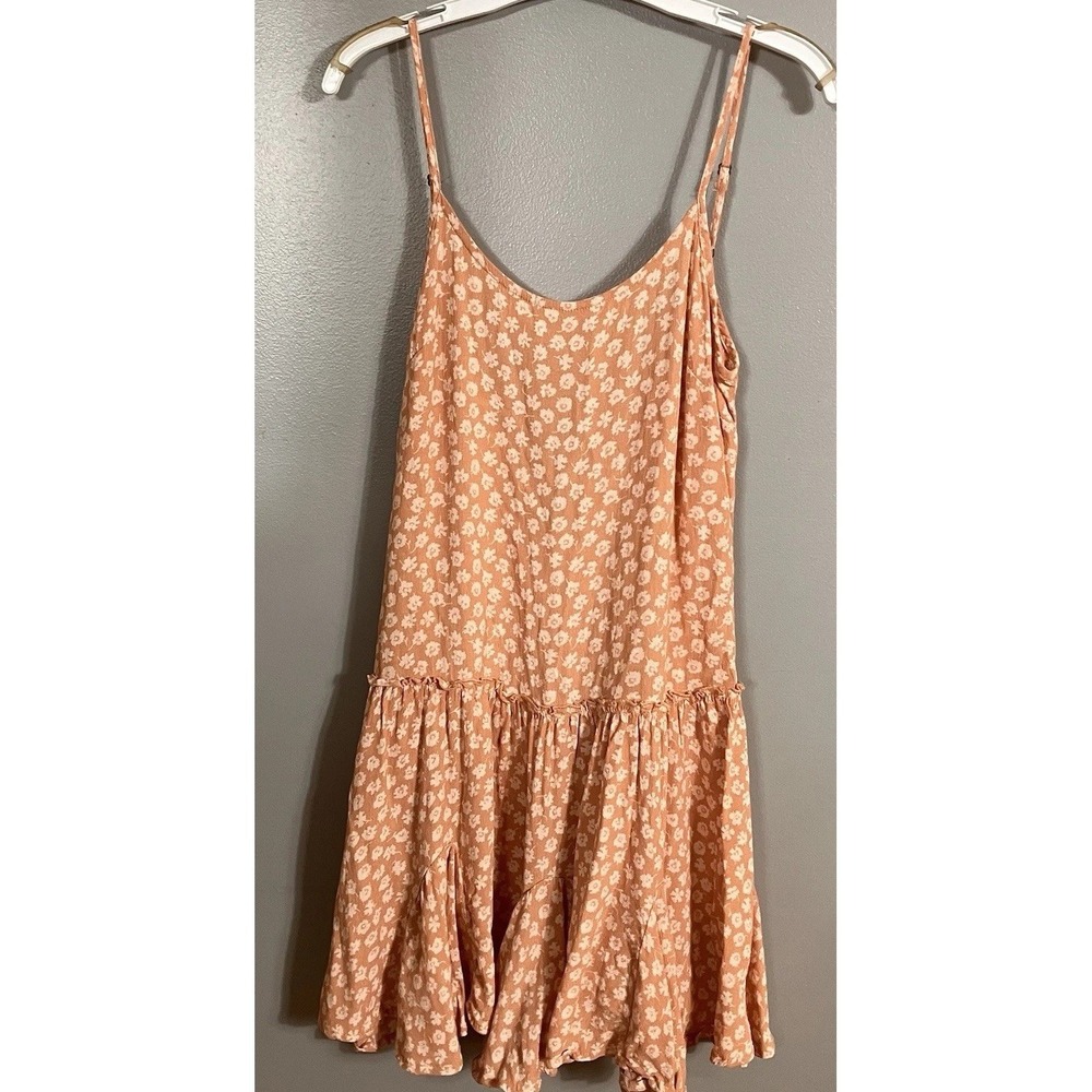 Wild Fable S Baby Doll Mini Dress Yellow Orange Floral Cottage Boho Coquette